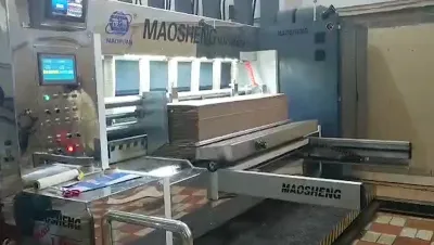 4-color Printer Slotter Die Cutter for Customer in Dubai